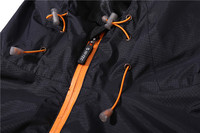 Veste à capuche pour femme, vêtement d'extérieur avec poches avant, imperméable, réflecteur, veste personnalisée en toile, grande taille