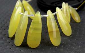 11 pièces opale jaune naturelle pierre précieuse à facettes en forme de poire perles de Briolette pour la fabrication de bijoux Bracelet collier - Product Image 3