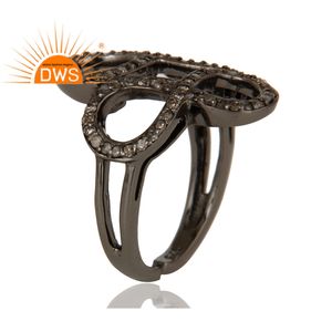 Ensemble de bijoux en argent noir anodisé, bijouterie 925 solide, diamant, Infinity Midi, vente en gros, offre spéciale - Product Image 2