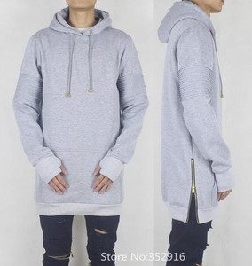 Sudadera con capucha y mangas de cuero con agujeros para hombre, manga larga, buena calidad, disponible en diferentes colores, 2017 - Product Image 6