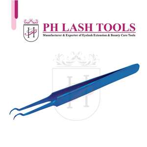 สแตนเลสต่อขนตาสีฟ้าครึ่งรอบปริมาณแหนบฉลากส่วนตัว,ที่มีคุณภาพสูงสแตนเลสแหนบขนตา - Product Image 5