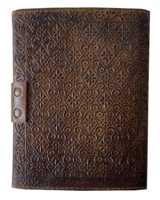 Livre des ombres Antique Arbre de Vie En Relief En Cuir Véritable Journal À La Main Cahier Conception Journaux Deckle Bord Papiers Journal