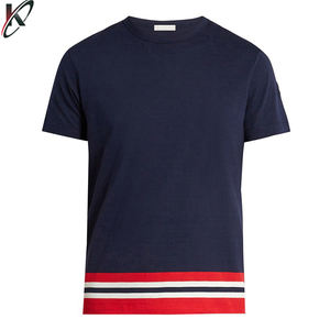 T-shirt à col rond pour homme 100% coton, personnalisé, Logo Oem, Double doublure, T-shirt pour homme, bas prix, Slim - Product Image 4