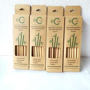 หลอดดูดทำจากไม้ไผ่พร้อมโลโก้ - Product Image 2