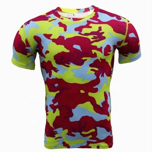<b>Men</b> <b>Compression</b> Muscle Fit Tops Quick Dry Sublimation Camouflage Printed <b>Men</b> t <b>Shirt</b> on Wholesale Price with Custom Printing - Product Image 5