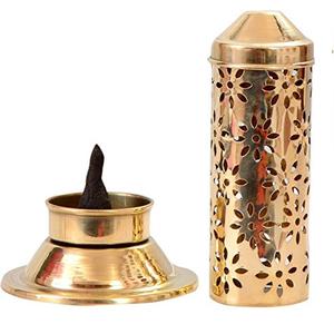 Nouveauté, vente chaude, porte-encens en laiton, vente en gros, brûleur d'encens en laiton doré, brûleur d'encens antique en laiton - Product Image 1