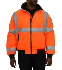 Chaqueta de congelador personalizada, diseño Oem, seguridad de invierno, reflectante, hi vis, venta al por mayor - Product Image 4