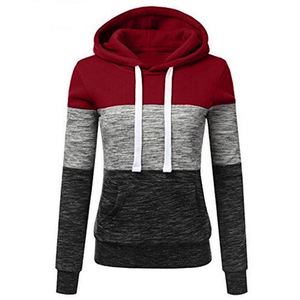 Sexy look Women Casual Hoodies Sweatshirt Patchwork Ladies Hooded Pullover Women Clothing Sweats Warm - Product Image 6
