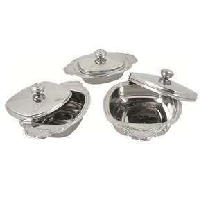 Polished Double-Walled Stainless Steel <b>Bowl</b> <b>with</b> <b>Lid</b> Metal Material Carton Packing - Product Image 3