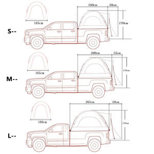 Tente de lit de camion portable pour 2 personnes avec pluie et sac de transport comprenant une <span class=keywords><strong>housse</strong></span> de tente supplémentaire - Product Image 2