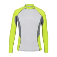 Fitness Wear Solid Colors Rash Guard Compression Gym Shirts For Men Long Sleeve Rash Guard With Wholesale Price by CFG