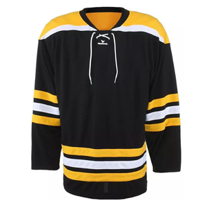 Personalizado elegante moda sublimación manga larga hombres adultos cuello en V 100% poliéster Hockey sobre hielo Jersey transpirable secado rápido desgaste - Product Image 2