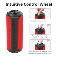 Pour T6 Plus Édition Améliorée, Enceinte Portable 5.0 avec Batterie au Lithium Intégrée, Puissance 40W, Son à 360 Degrés, NFC, Rouge