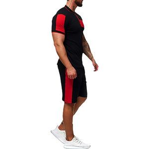Conjuntos informales de verano para hombre superventas, polos de secado rápido, pantalones cortos de punto bordados a la venta - Product Image 4