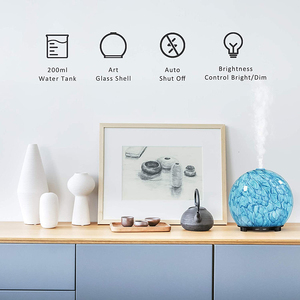 Điện Siêu Âm Air Mist Độ Ẩm Tinh Dầu Thủy Tinh Rõ Ràng Hương Burner <span class=keywords><strong>Aroma</strong></span> <span class=keywords><strong>Diffuser</strong></span> - Product Image 2