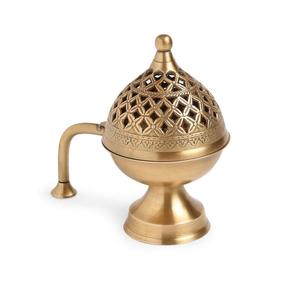 เตาโลหะทองเหลืองมีด้ามยาว,โคมไฟน้ำมันหอมระเหยที่จุดน้ำมันสำหรับเผาไม้ไผ่และกำยาน - Product Image 2