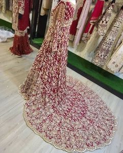 Robe longue au sol pour femmes, décoration élégante et mignonne, longueur au sol, ornement de dbka, idéal pour le mariage, @ 2022 - Product Image 1