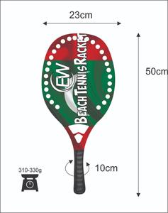 ไม้เทนนิสชายหาดแบบสั่งทำพิเศษ และไม้แพดเดิล/แพเดล ทำจากไฟเบอร์กลาส 100% น้ำหนัก 320-340 กรัม ความยาว 50 ซม.  โลโก้ของคุณเอง  ชุดสีตามต้องการ - Product Image 4