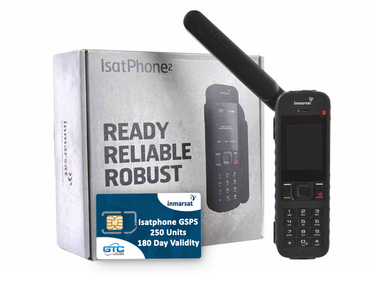 インマルサットIsatPhone 2耐衝撃性防水衛星電話250台のプリペイドエア