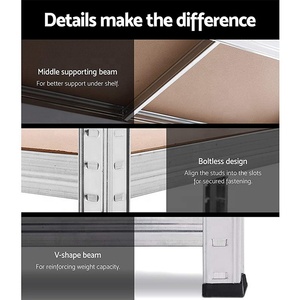 <span class=keywords><strong>Scaffali</strong></span> Metallici a 5 Ripiani Senza Bulloni per Magazzino Leggero, Scaffalature per Forniture da <span class=keywords><strong>Ufficio</strong></span> - Product Image 3