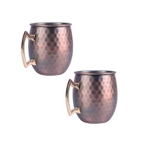 Tasse à jus de fruits en cuivre de qualité de luxe de forme ronde taille personnalisée tasse à mule de moscou pour restaurant hôtel - Product Image 2