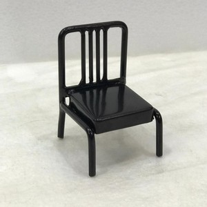 Banco de Metal en miniatura para niños, silla de casa de muñecas, muebles en miniatura de color blanco, 1:12 - Product Image 4