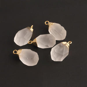 50 pièces de chaussons en cristal naturel, pièces à assembler soi-même, breloques, pendentif en pierre précieuse - Product Image 1