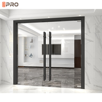 Bisagra de puerta de vidrio y aluminio, puertas de bisagra 3d para interior de negocios, último estilo europeo y americano, precio