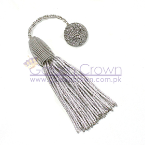 Pompon de ballon de diplôme en argent sterling, pompon pour médecins tmt - Product Image 1