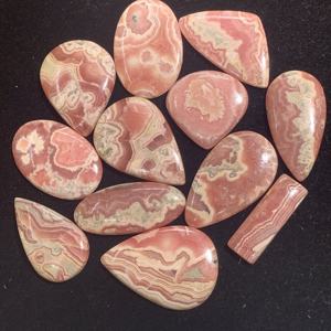 Vente en gros de cabochons de rhodochrosite rose naturelle de qualité AAAAA, pierres précieuses en vrac pour la fabrication de bijoux avec certificat IGI - Product Image 1