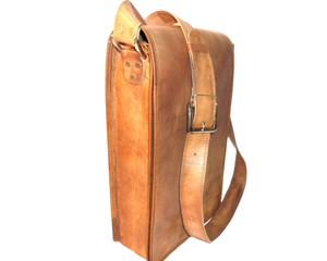 Customized Manufacturer Exclusive 100% Pure Goat Leather Full-Flap Vintage Stylish Handbag Cross-Body Satchel <b>Bag</b> - Product Image 2