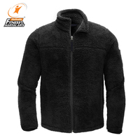 Blouson d'hiver noir pour hommes, vêtement de sport, veste en molleton, à fermeture éclair complète, décontracté, très tendance, vente en gros,
