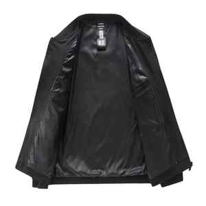 Chaquetas de lana de invierno de alta calidad, ropa de abrigo gruesa cálida, chaqueta de talla grande, chaqueta de hombre de lana con cremallera de piloto de motocicleta - Product Image 4