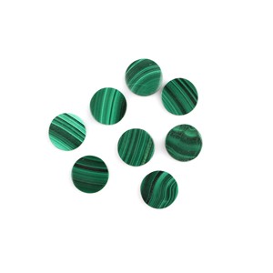 Top qualité véritable 12mm poli Malachite lisse plat rond forme de pièce de monnaie calibré en gros pierre précieuse en vrac pour la fabrication de bijoux - Product Image 1