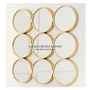 Contemporary Modern <b>Square</b> Shape Wall <b>Mirror</b> High Quality Metal Home Decor for Christmas for Hotel Office or Bathroom - Product Image 3