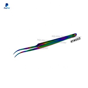 Prix de gros Arc-en-Ciel Couleur Extension De Cils Pince À Épiler/Parfait Multicolore Pince À Cils NQLASH - Product Image 2