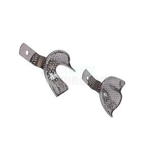 Bandeja de impresión dental de la mejor venta Bandejas de dientes de acero inoxidable Autoclavable superior e inferior - Product Image 6