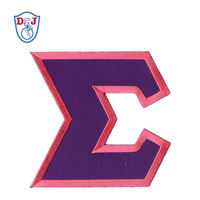 Patch en tissu sergé brodé avec la lettre grecque Psi, patchs pour fraternités et sororités