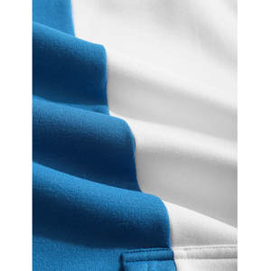 เสื้อมีฮู้ดสวมหัวไซส์ใหญ่สำหรับผู้ชายเสื้อผ้าสไตล์สตรีทผ้าขนแกะเย็บปะหลายสีทึบพิมพ์ลายจากโรงงาน - Product Image 4