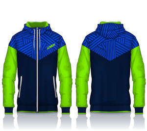 Polyester/Cotton Custom Made Team Fleece Zipper-Up <b>Hoodie</b> Oversized Casual Fit Solid Embroidered Washed Puff Techniques Heavy - Product Image 3