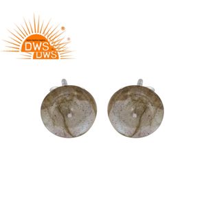 925 argent Sterling fin naturel Doublet Labradorite cristal pierres précieuses boucle d'oreille fabricant de bijoux - Product Image 3