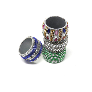 Anneaux de serviette de mariage plage porte-serviettes de luxe pour la décoration anneaux de serviettes d'Inde anneaux de serviette Vintage personnalisés - Product Image 3