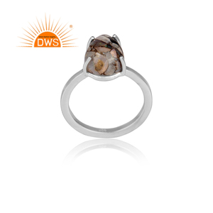 Bague de pierre précieuse en cuivre naturel, collection 925, opale éthiopienne, argent Sterling cintré, gros - Product Image 2