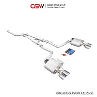 Système de tuyau d'échappement de qualité supérieure Valve Exhaust Catback avec embouts chromés quad pour Lexus IS300 3.0-2.0T MY 2017 à aujourd'hui