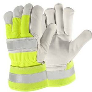 High Visible Designed Leather <b>Driver</b> <b>Gloves</b> Work Comfortable in Hand Protection Safety Competitive Factory Price <b>Gloves</b> - Product Image 1
