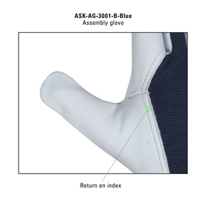 Gants de travail en cuir de chèvre pour mécaniciens, entrepôt, élagage d'arbres, jardinage - Product Image 5