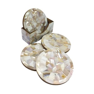 ชุดที่รองแก้วชาหินอ่อนทรงสี่เหลี่ยมผืนผ้า4ชิ้นสำหรับใช้ในบ้านโรงแรมร้านอาหาร - Product Image 5