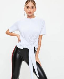 T-shirt surdimensionné à manches courtes pour femmes, 100% coton, décontracté et uni - Product Image 5