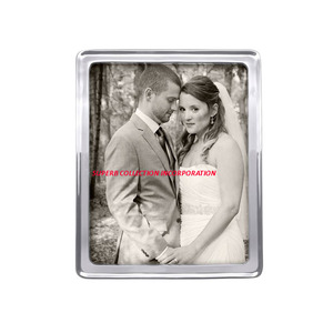 Luxe et Design Moderne Argent Personnalisé En Métal Cadre Photo De Mariage Direct Vente D'usine D'OEM - Product Image 2