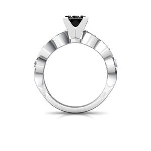 แหวนเพชร14K ประดับเพชรธรรมชาติสีดำและสีขาวขนาด3กะรัตสำหรับผู้หญิงได้รับการรับรอง - Product Image 4